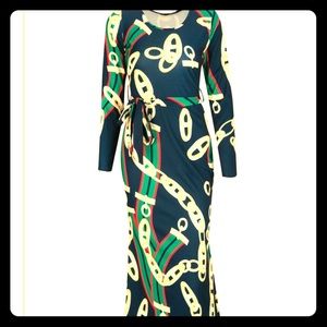 Chain Print Colorful Dress